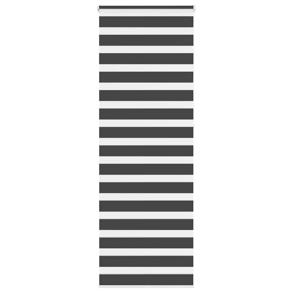 vidaXL Doppelrollo Schwarz 85x230 cm Stoffbreite 80,9 cm Polyester