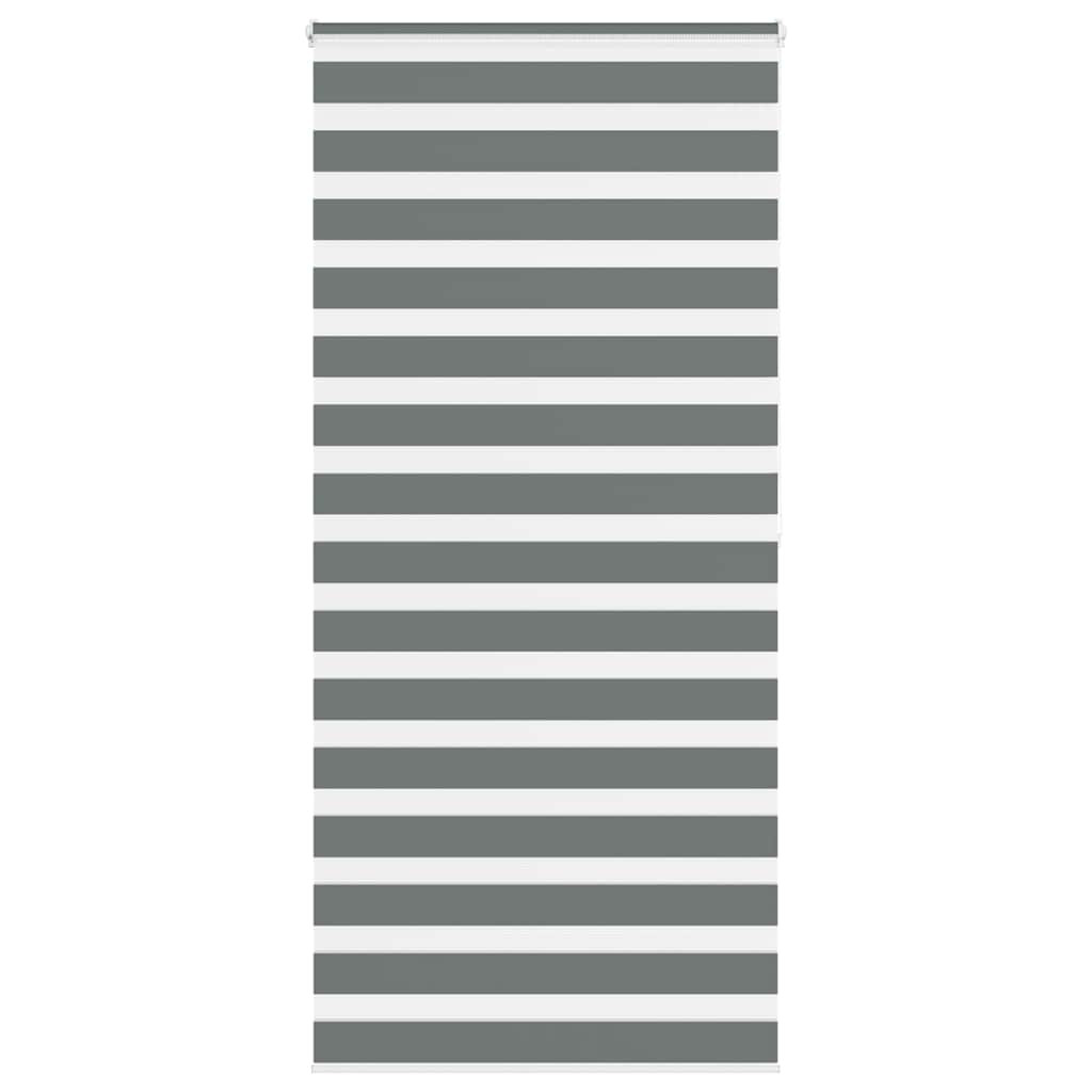vidaXL Doppelrollo Dunkelgrau 95x200 cm Stoffbreite 90,9 cm Polyester