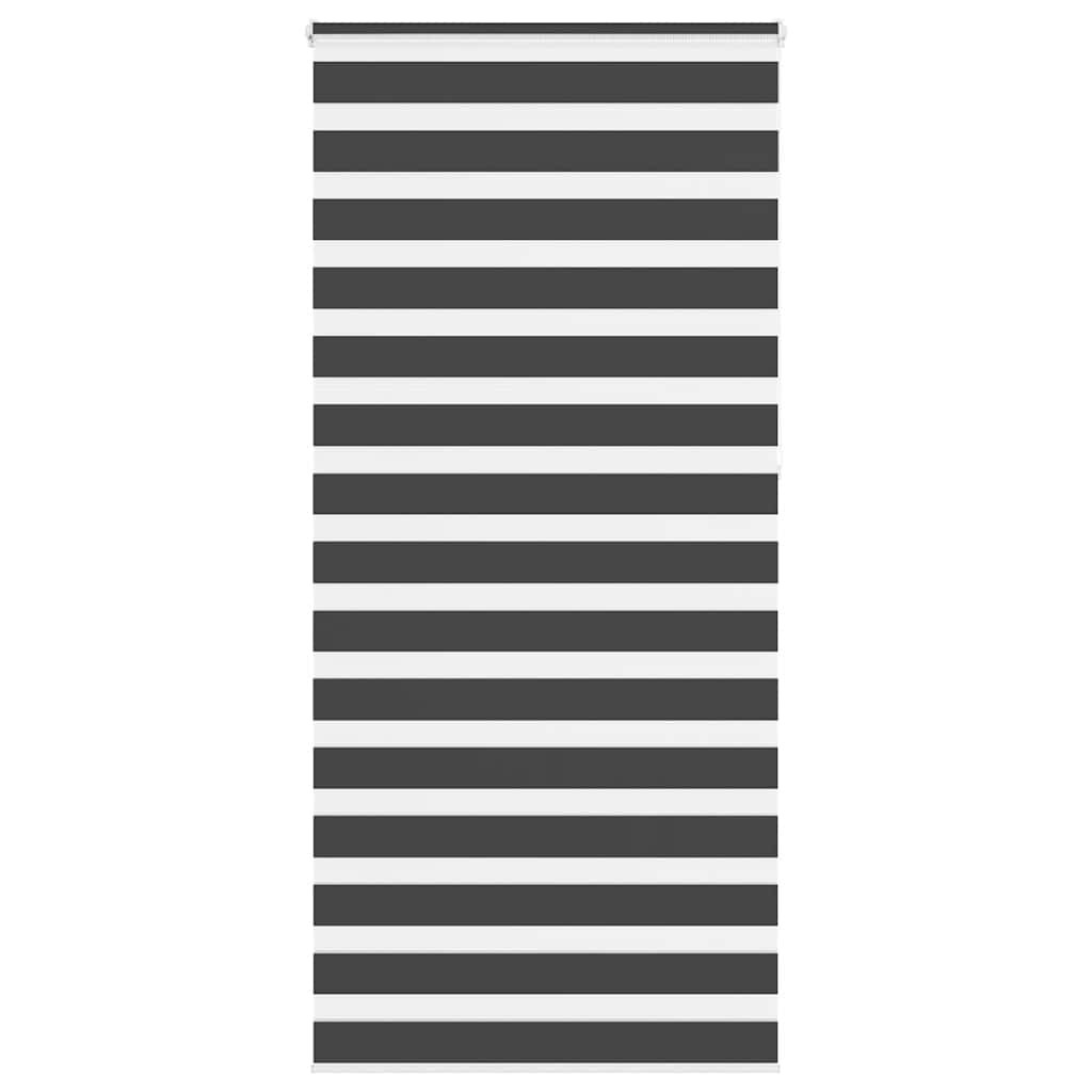 vidaXL Doppelrollo Schwarz 115x230 cm Stoffbreite 110,9 cm Polyester