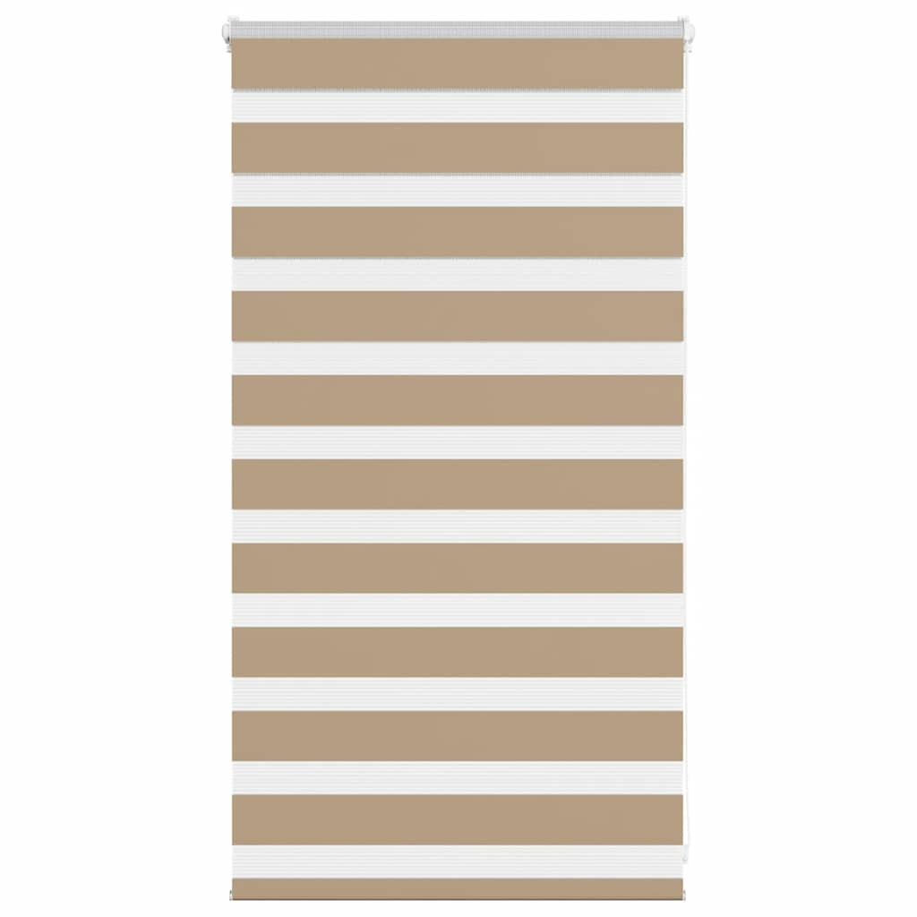 vidaXL Doppelrollo Sandbraun 75x100 cm Stoffbreite 70,9 cm Polyester
