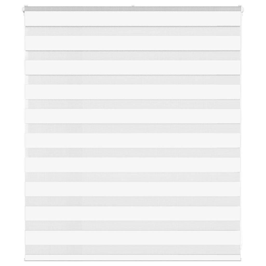 vidaXL Doppelrollo Weiß 125x100 cm Stoffbreite 120,9 cm Polyester