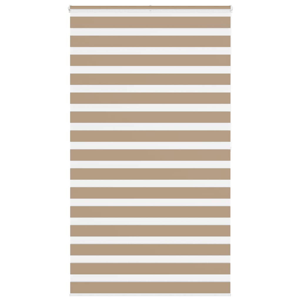 vidaXL Doppelrollo Sandbraun 120x200 cm Stoffbreite 115,9 cm Polyester