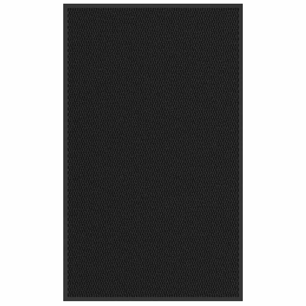vidaXL Fußmatte Schwarz 90x150 cm