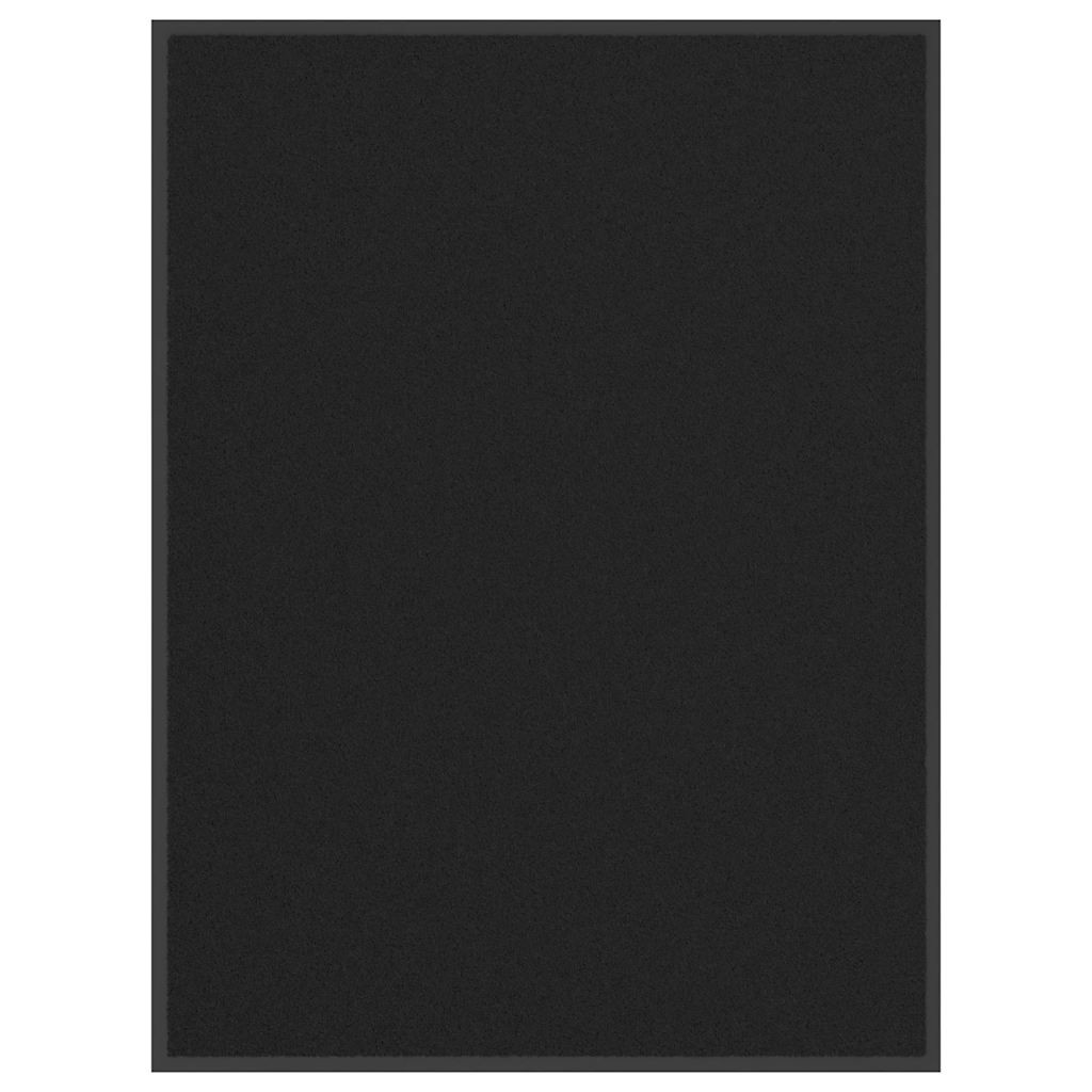 vidaXL Fußmatte Schwarz 90x120 cm