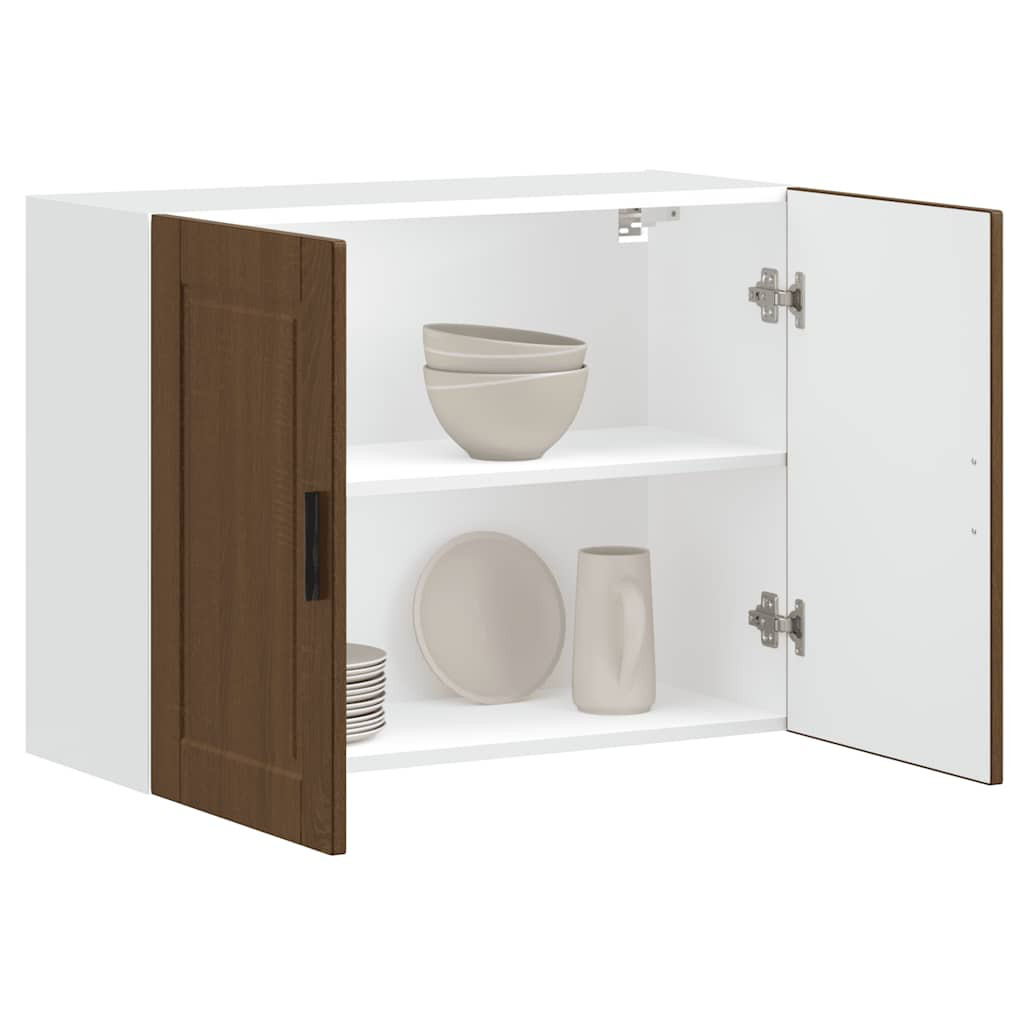 vidaXL Küchen-Hängeschrank Porto Braun Eichen-Optik Holzwerkstoff