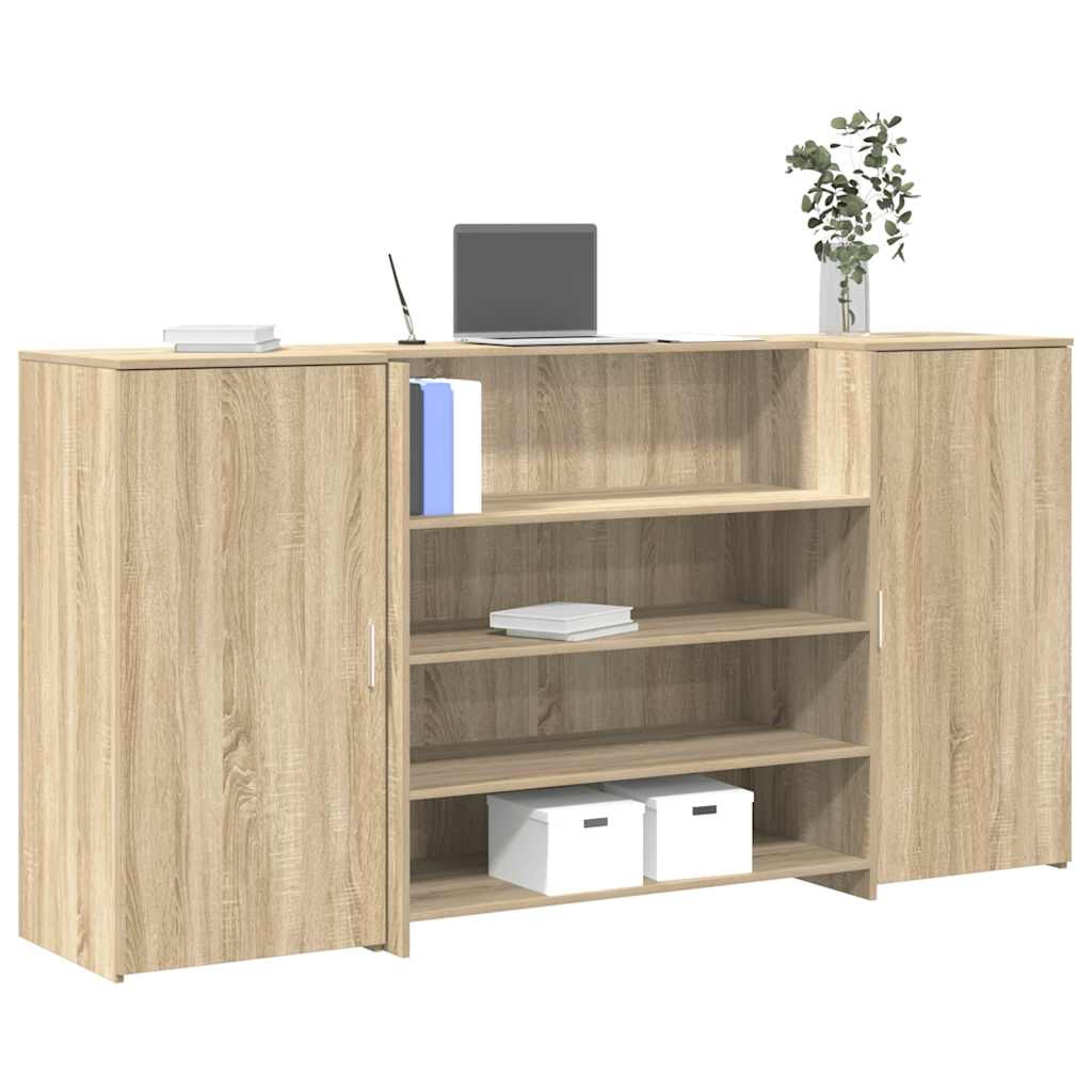 vidaXL Empfangstheke Sonoma-Eiche 200x50x103,5 cm Holzwerkstoff
