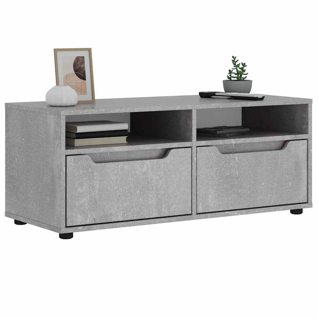 vidaXL TV-Schrank VISNES Betongrau 100x40x38 cm Holzwerkstoff