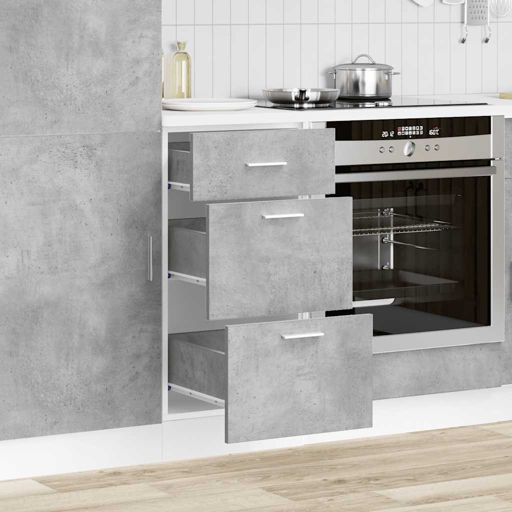 vidaXL Unterschrank Lyon Betongrau 40x46x81,5 cm Holzwerkstoff