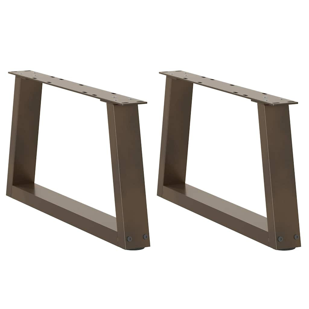 vidaXL Couchtischbeine V-Form 2 Stück Naturstahl 60x(30-31,3) cm Stahl