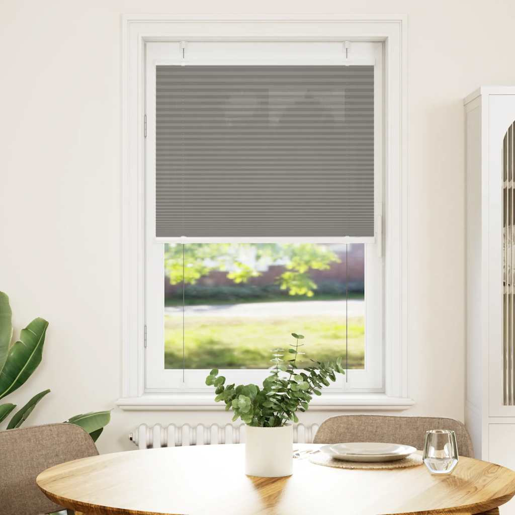 vidaXL Plissee Anthrazit 70x100 cm Stoffbreite 69,4 cm Polyester