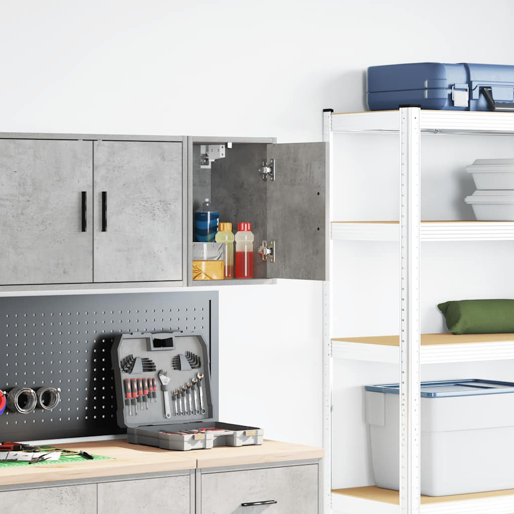 vidaXL Garagen-Wandschrank Betongrau Holzwerkstoff