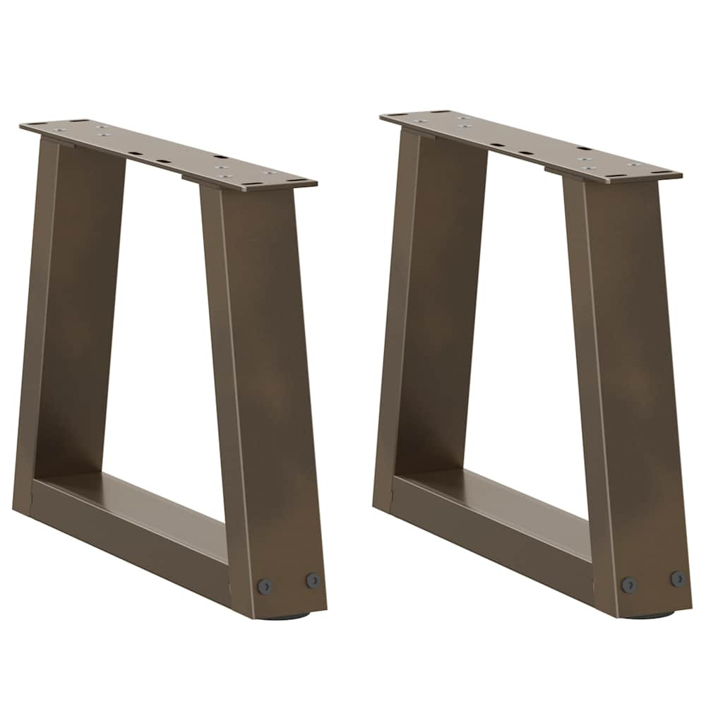 vidaXL Couchtischbeine V-Form 2 Stück Naturstahl 30x(30-31,3) cm Stahl