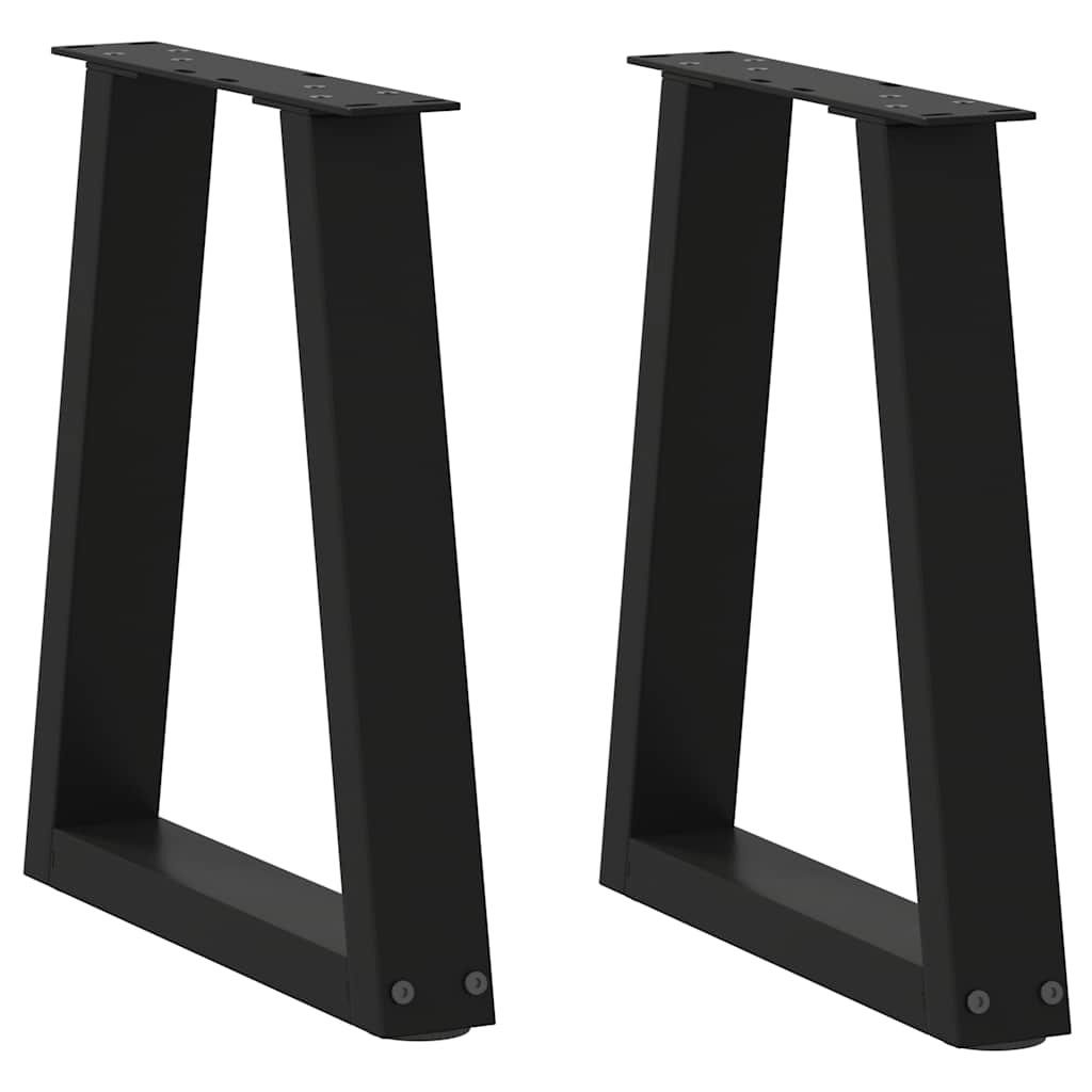 vidaXL Couchtischbeine V-Form 2 Stück Schwarz 28x(42-43,3) cm Stahl
