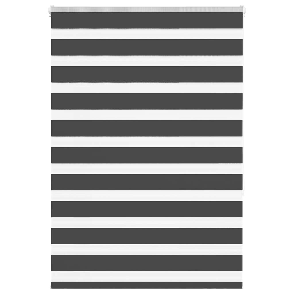 vidaXL Doppelrollo Schwarz 115x150 cm Stoffbreite 110,9 cm Polyester
