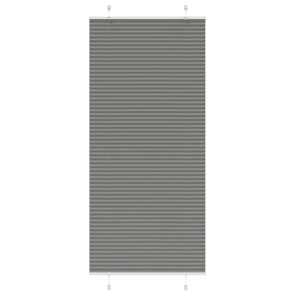 vidaXL Plissee Anthrazit 85x200 cm Stoffbreite 84,4 cm Polyester