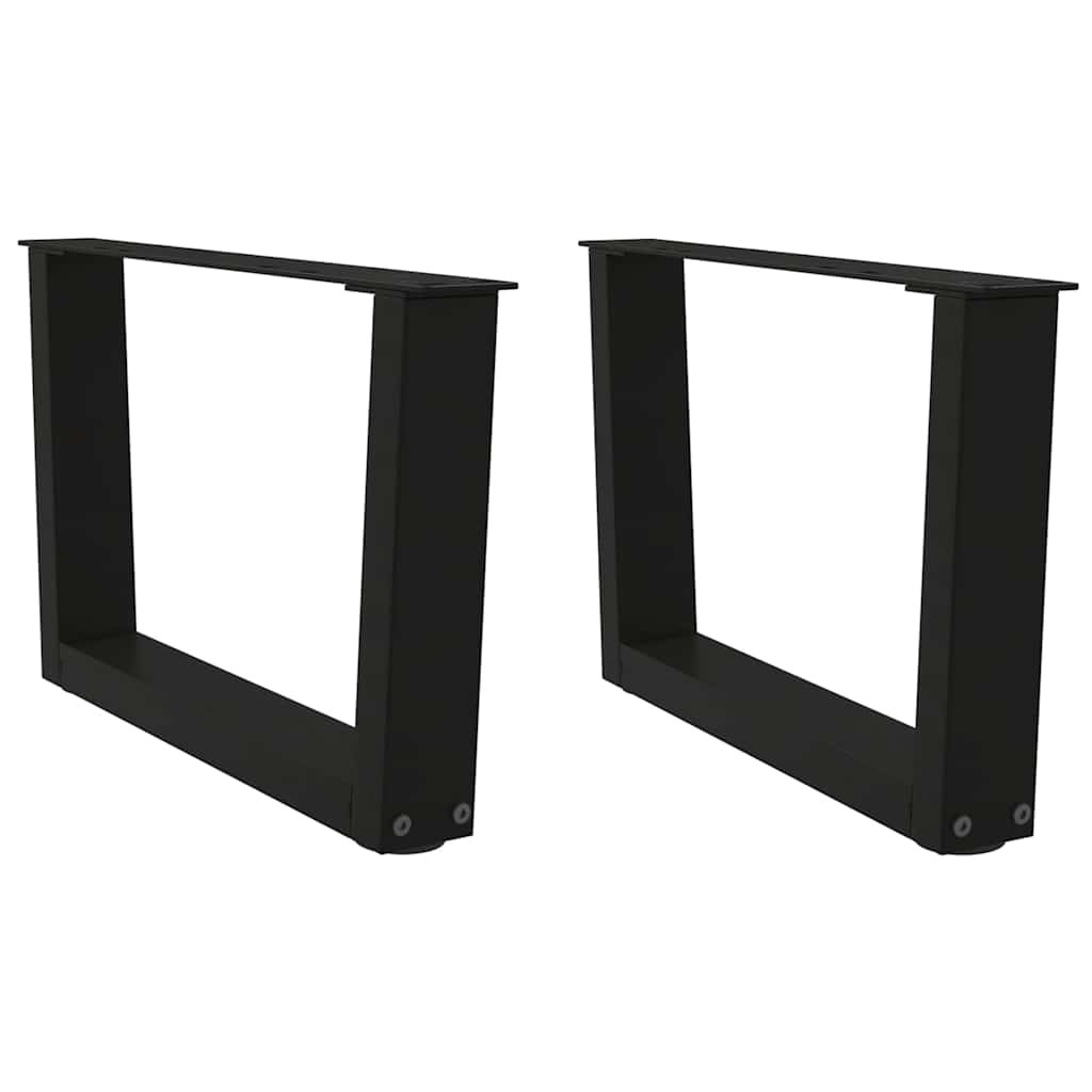 vidaXL Couchtischbeine V-Form 2 Stück Schwarz 60x(30-31,3) cm Stahl