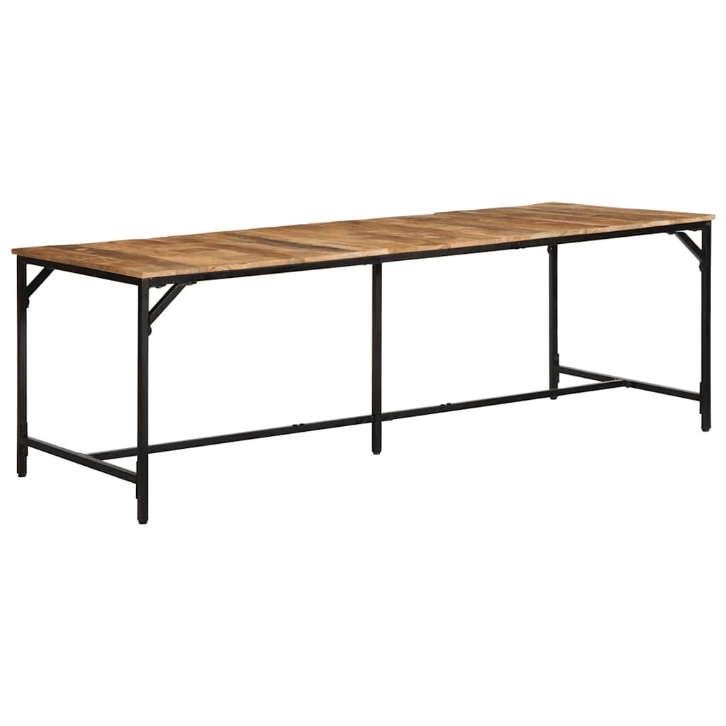 vidaXL Esstisch 220x90x75 cm Raues Massivholz Mango