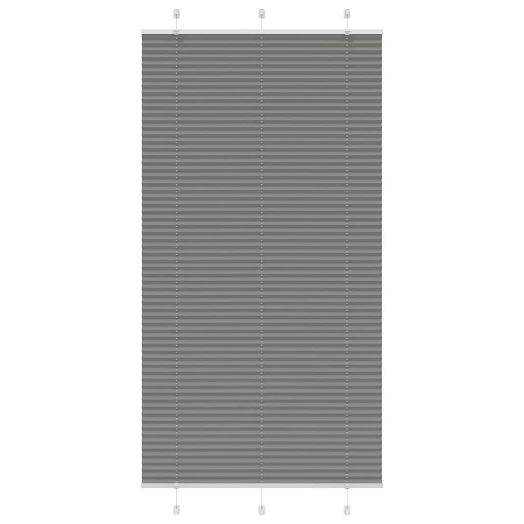 vidaXL Plissee Anthrazit 105x200 cm Stoffbreite 104,4 cm Polyester