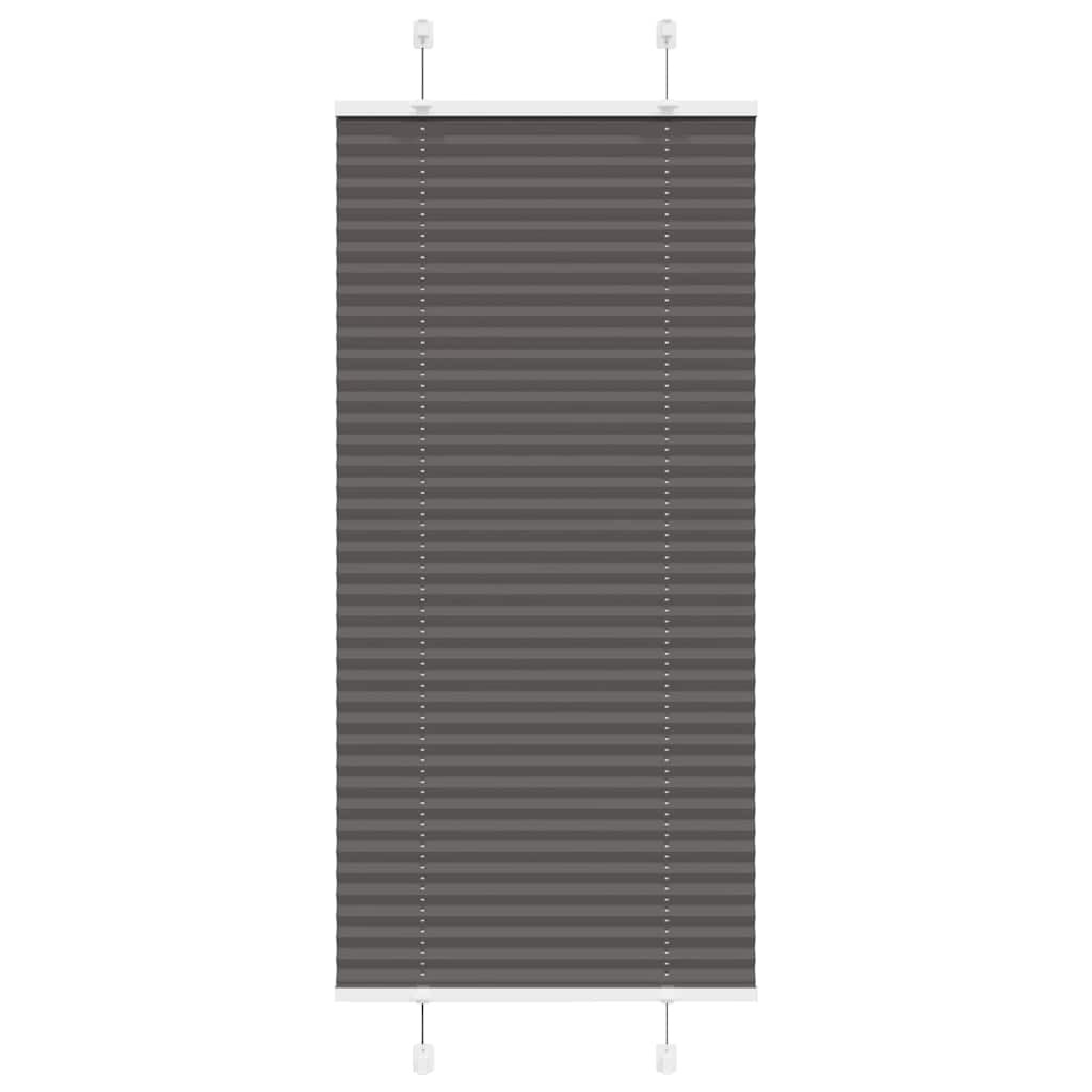 vidaXL Plissee Schwarz 65x100 cm Stoffbreite 64,4 cm Polyester