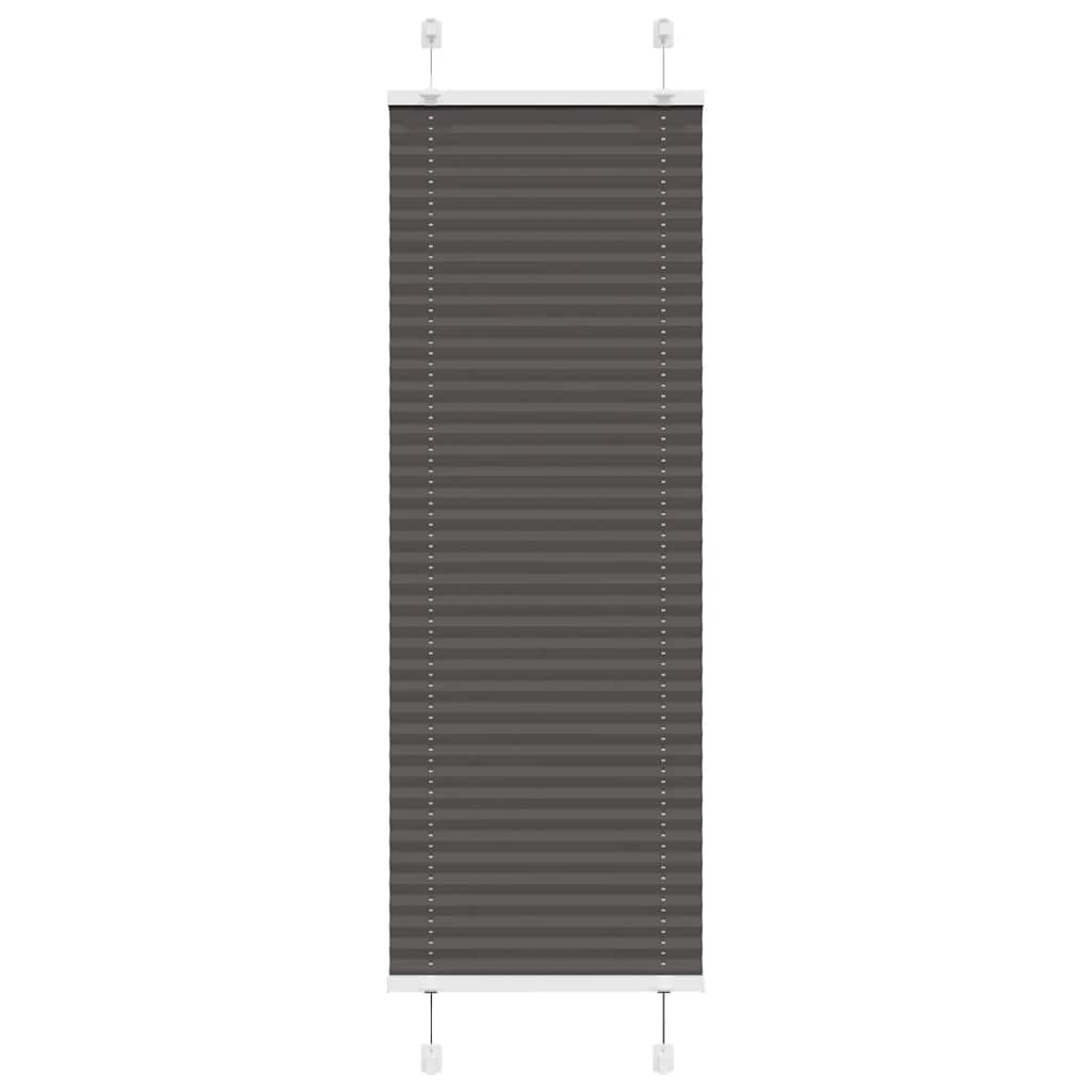 vidaXL Plissee Schwarz 40x150 cm Stoffbreite 39,4 cm Polyester