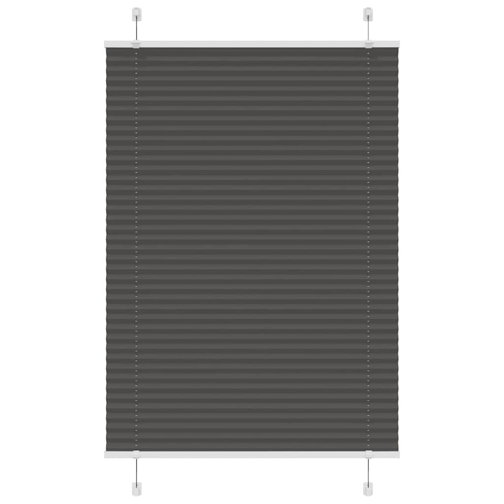 vidaXL Plissee Schwarz 95x100 cm Stoffbreite 94,4 cm Polyester