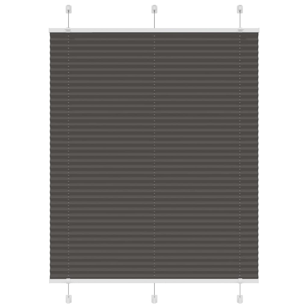 vidaXL Plissee Schwarz 105x150 cm Stoffbreite 104,4 cm Polyester