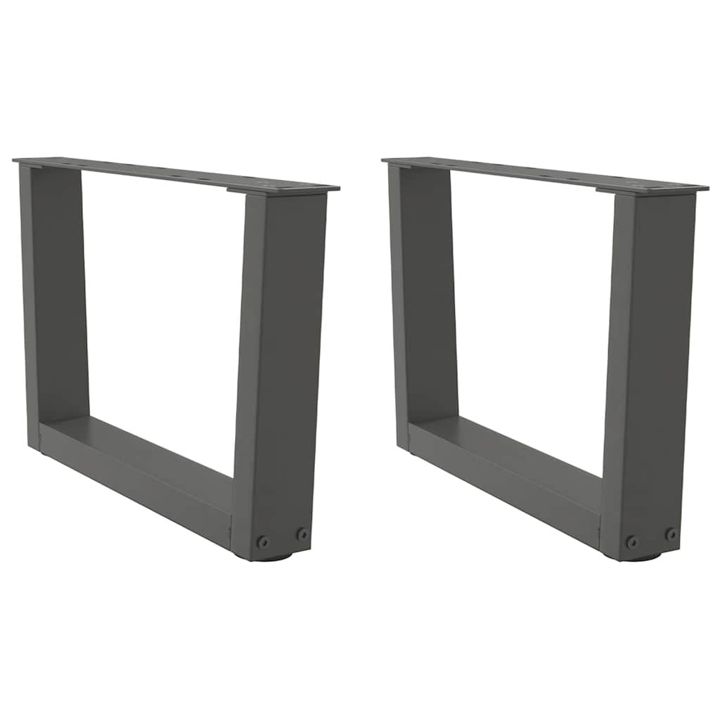 vidaXL Couchtischbeine V-Form 2 Stück Anthrazit 50x(30-31,3) cm Stahl
