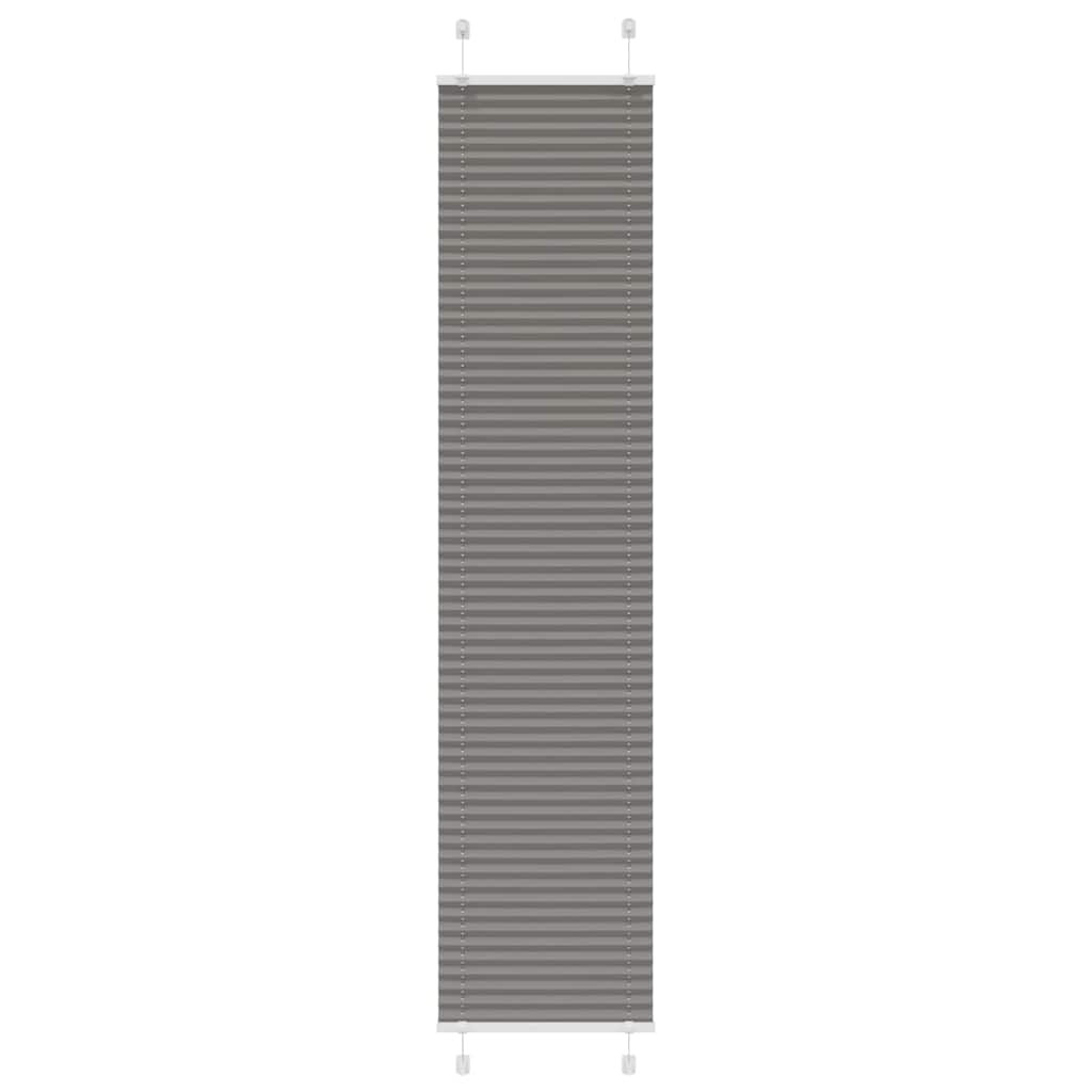 vidaXL Plissee Anthrazit 40x200 cm Stoffbreite 39,4 cm Polyester