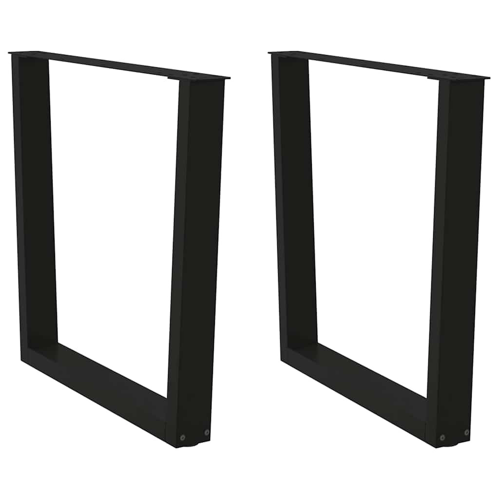 vidaXL Esstisch Beine V-Form 2 Stück Schwarz 90x(72-73,3) cm Stahl