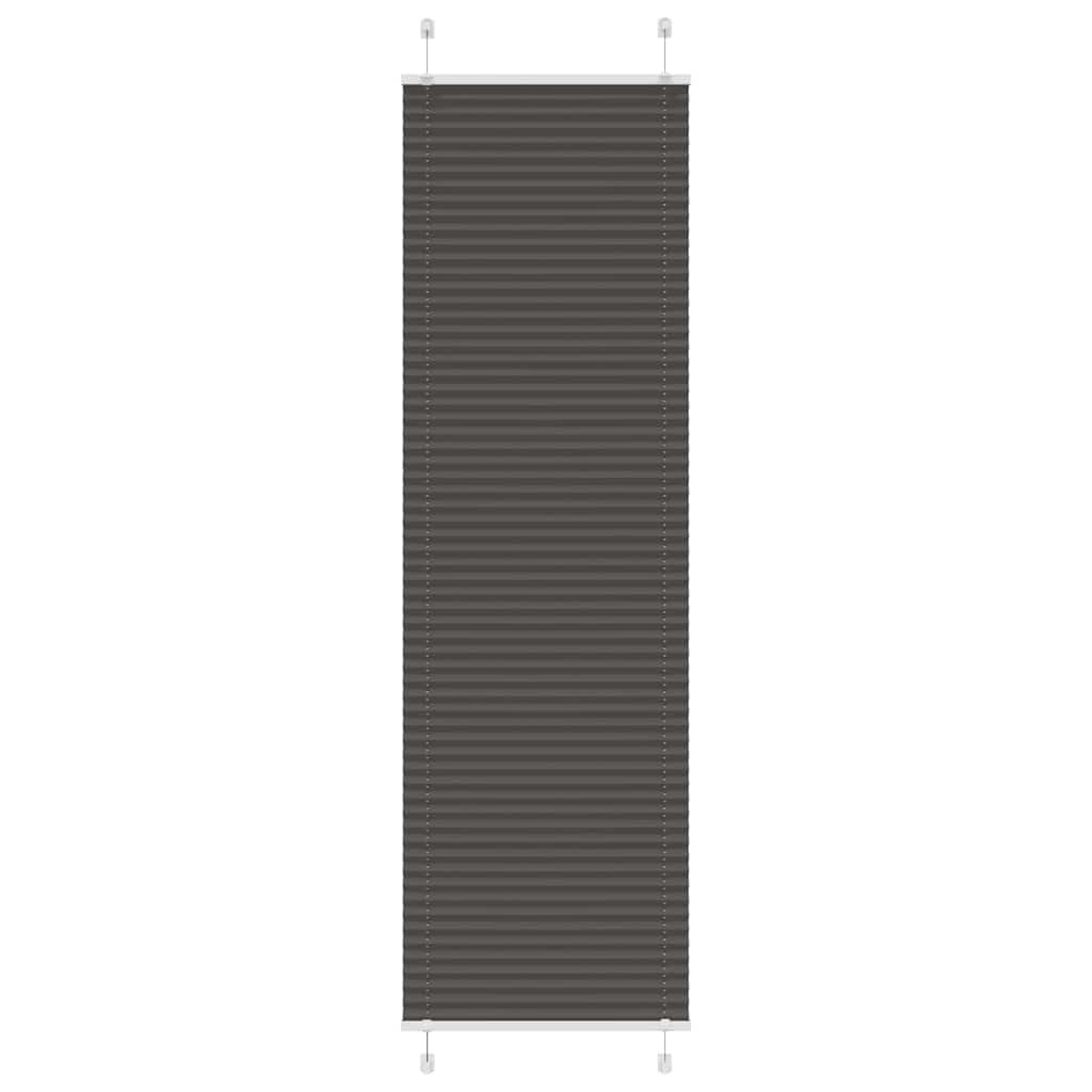 vidaXL Plissee Schwarz 60x200 cm Stoffbreite 59,4 cm Polyester