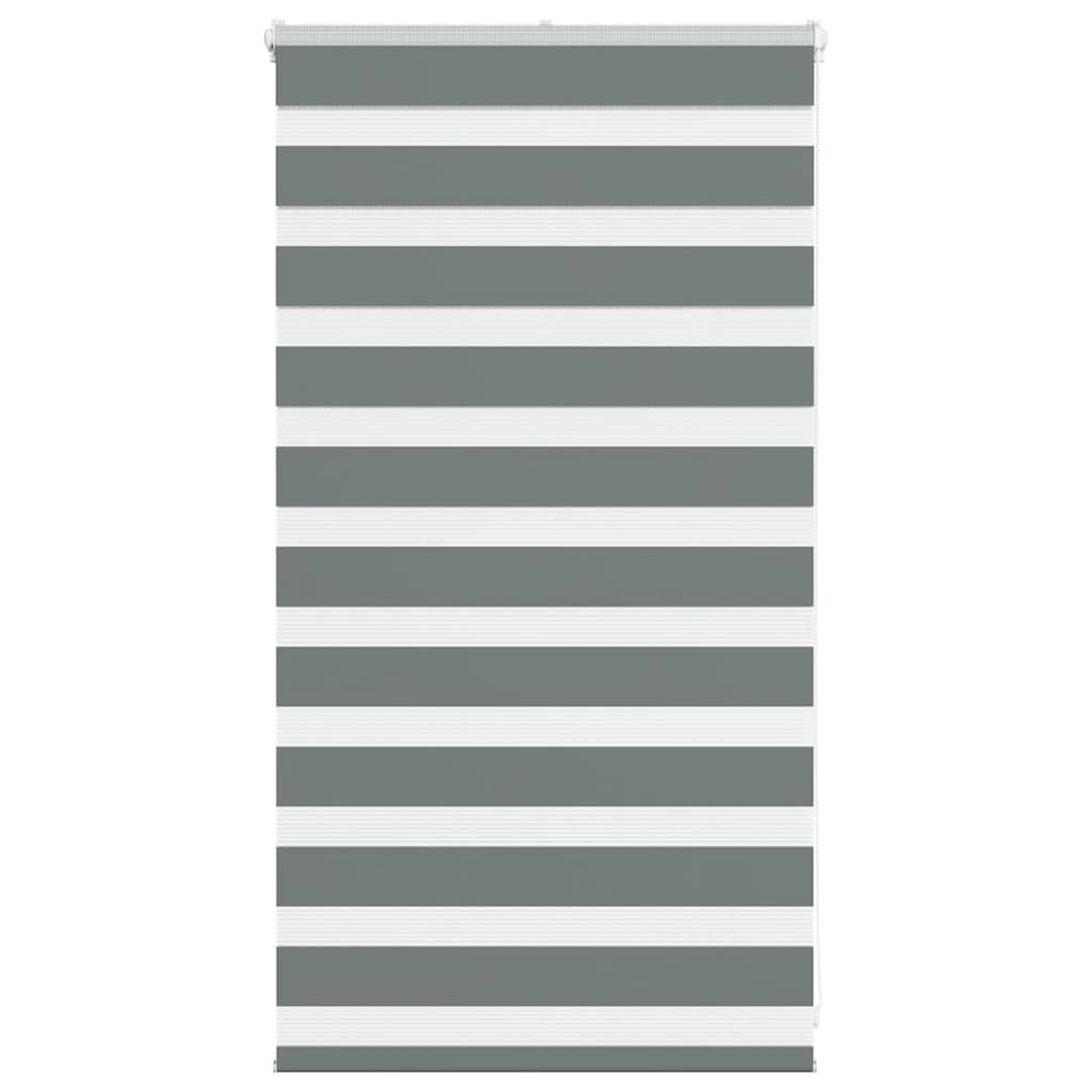vidaXL Doppelrollo Dunkelgrau 75x100 cm Stoffbreite 70,9 cm Polyester