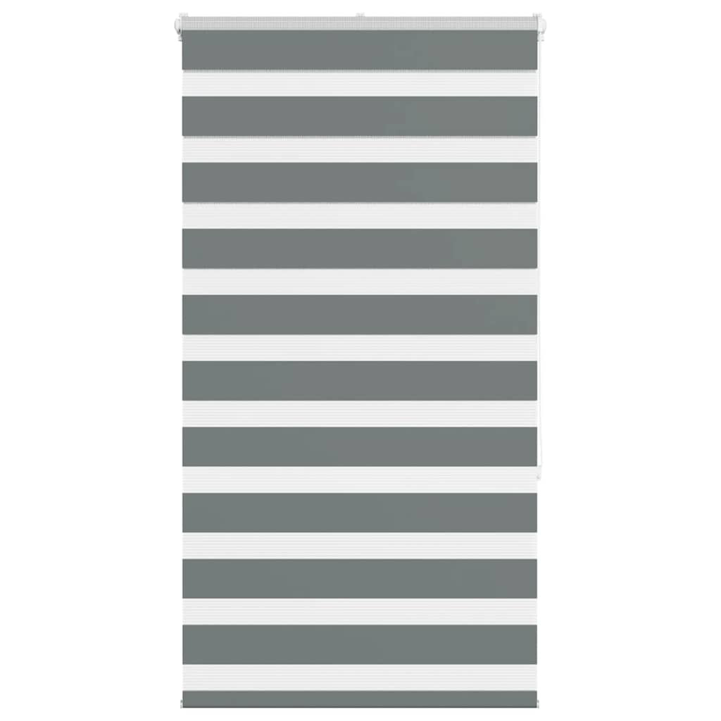 vidaXL Doppelrollo Dunkelgrau 85x150 cm Stoffbreite 80,9 cm Polyester
