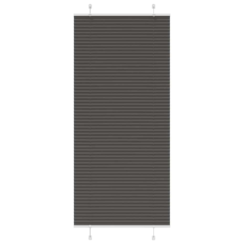 vidaXL Plissee Schwarz 95x200 cm Stoffbreite 94,4 cm Polyester