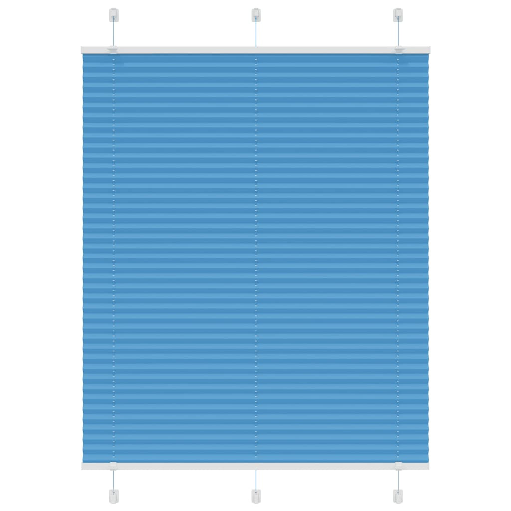vidaXL Plissee Blau 105x100 cm Stoffbreite 104,4 cm Polyester
