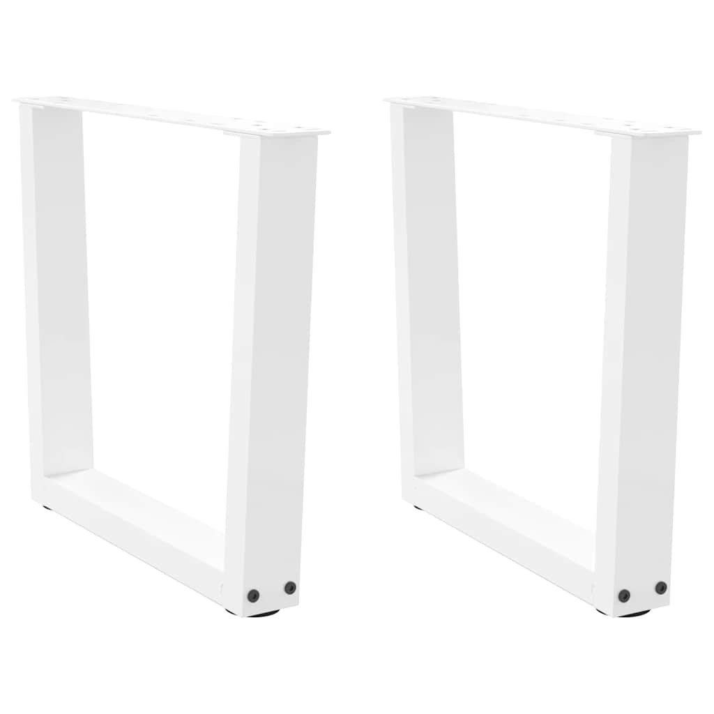 vidaXL Couchtischbeine V-Form 2 Stück Weiß 60x(42-43,3) cm Stahl
