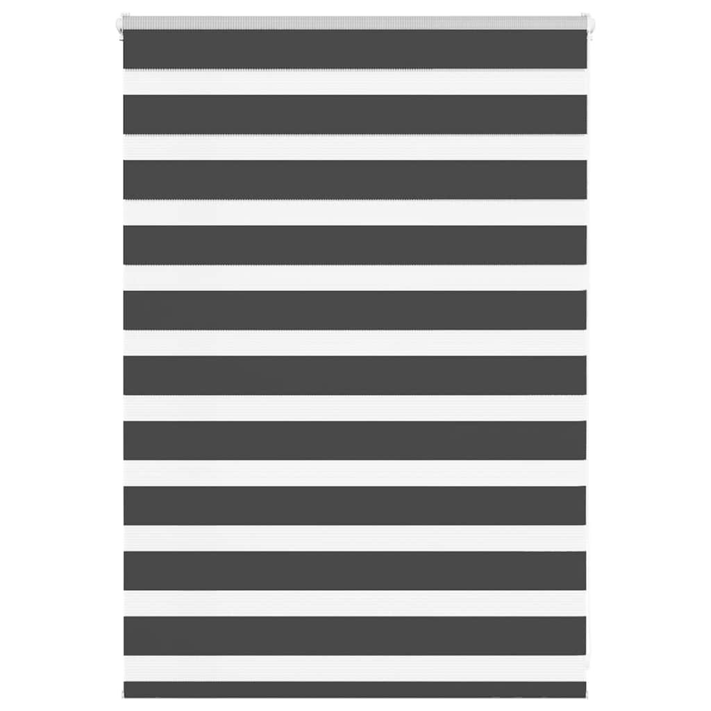 vidaXL Doppelrollo Schwarz 115x100 cm Stoffbreite 110,9 cm Polyester