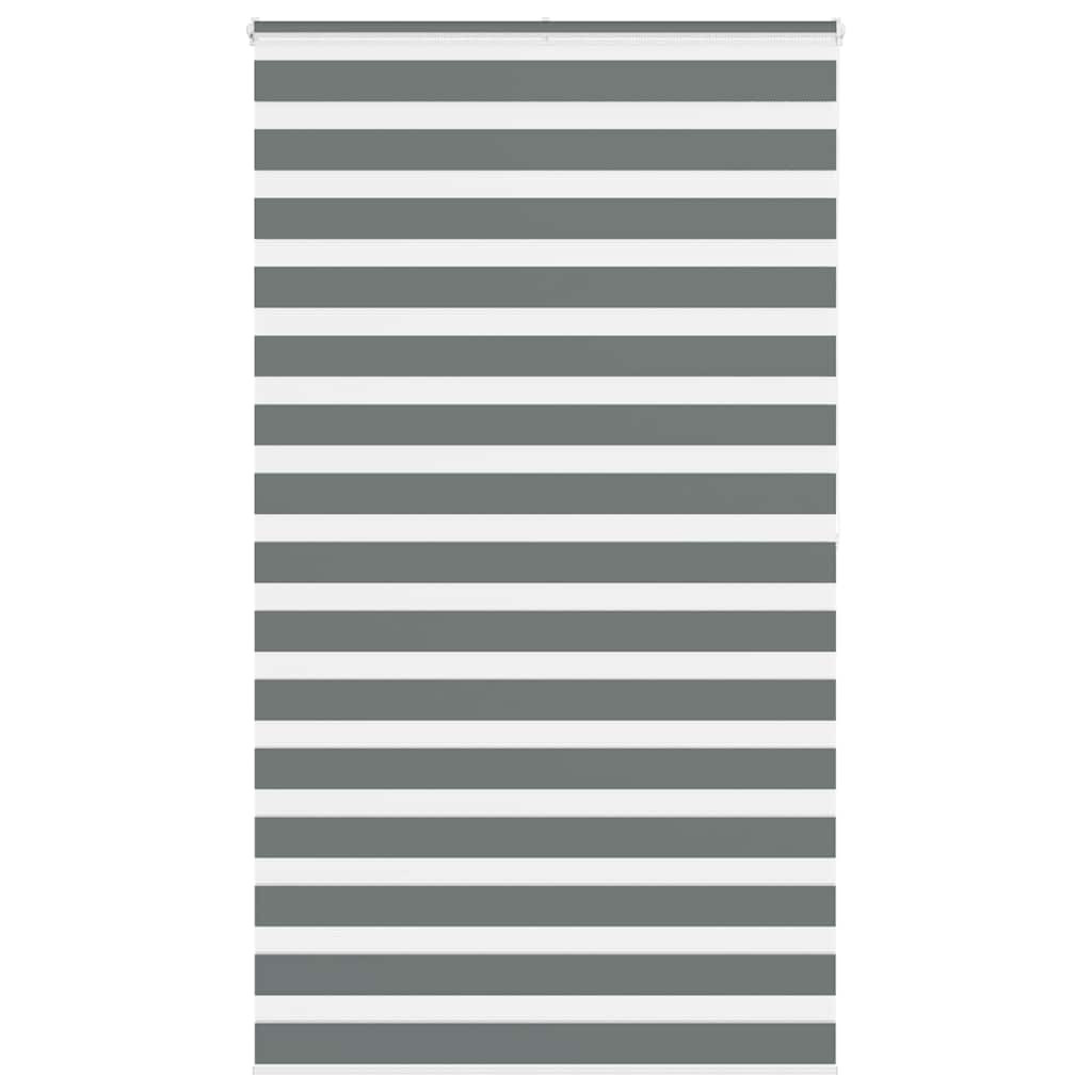 vidaXL Doppelrollo Dunkelgrau 130x200 cm Stoffbreite 125,9 cm Polyester