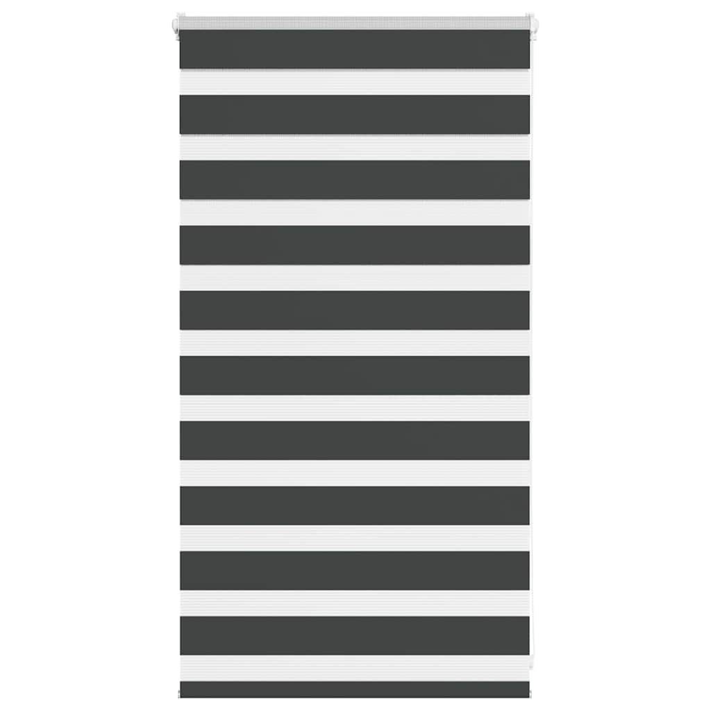 vidaXL Doppelrollo Schwarz 85x100 cm Stoffbreite 80,9 cm Polyester
