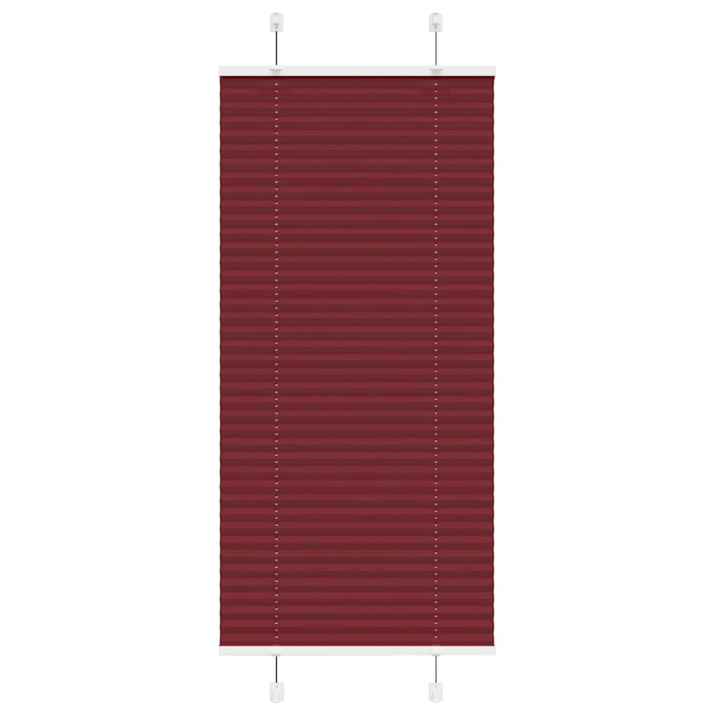 vidaXL Plissee Bordeauxrot 65x100 cm Stoffbreite 64,4 cm Polyester