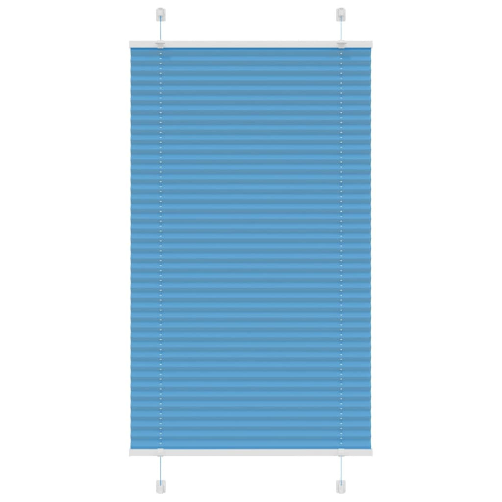 vidaXL Plissee Blau 80x150 cm Stoffbreite 79,4 cm Polyester