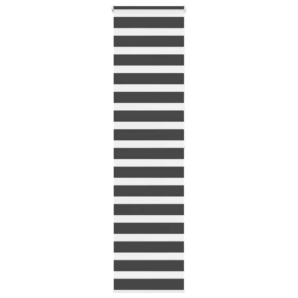 vidaXL Doppelrollo Schwarz 55x200 cm Stoffbreite 50,9 cm Polyester