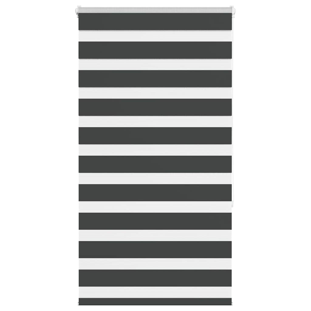 vidaXL Doppelrollo Schwarz 90x150 cm Stoffbreite 85,9 cm Polyester