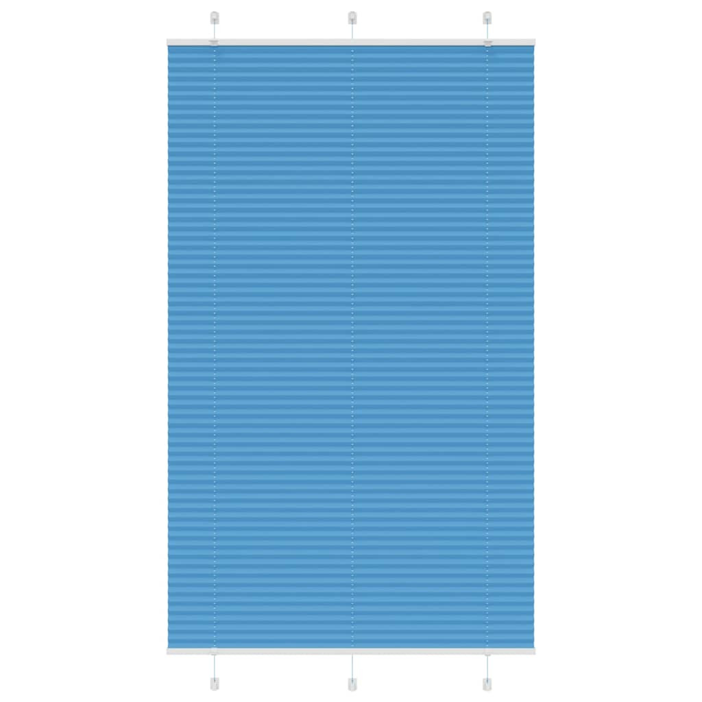 vidaXL Plissee Blau 115x200 cm Stoffbreite 114,4 cm Polyester