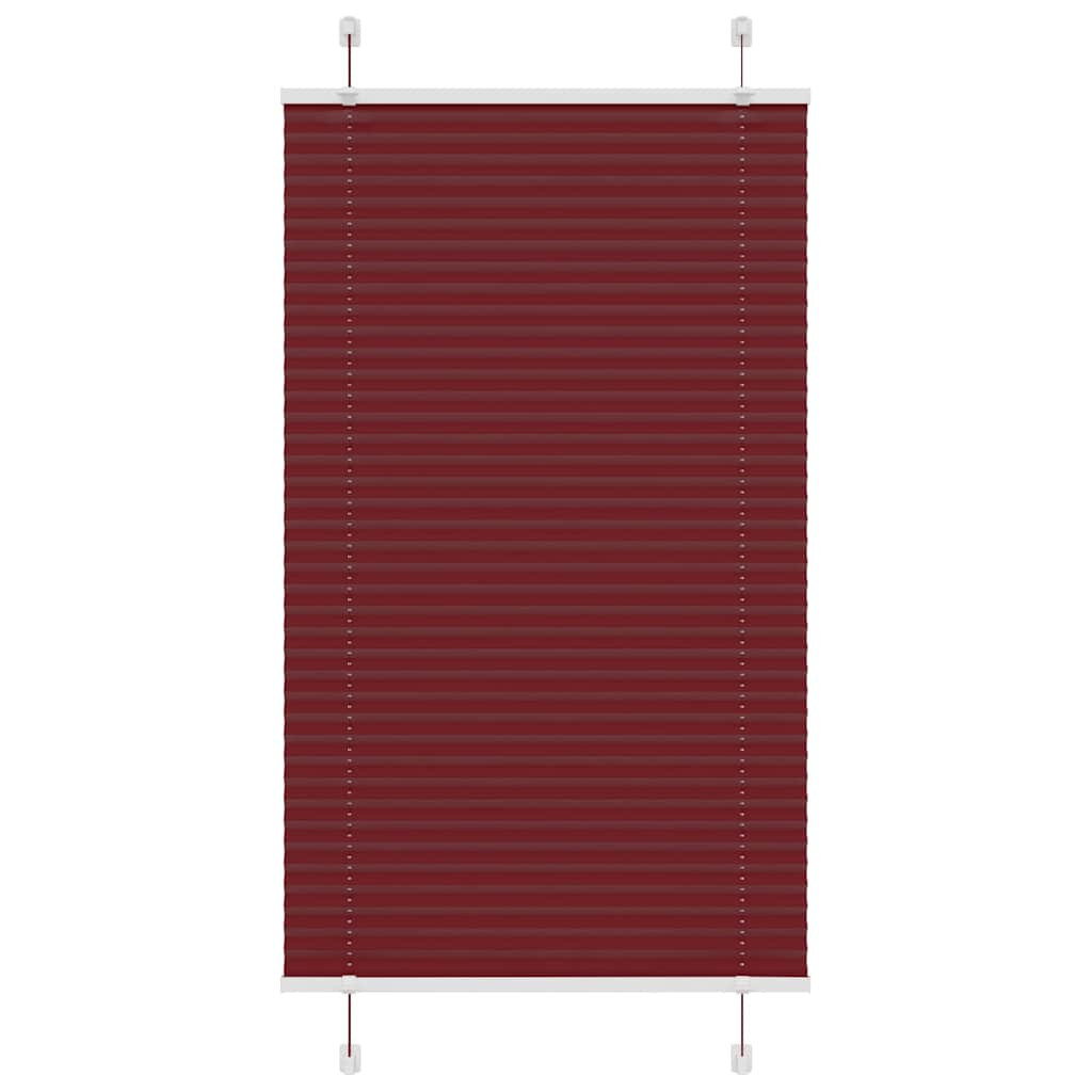 vidaXL Plissee Bordeauxrot 75x100 cm Stoffbreite 74,4 cm Polyester