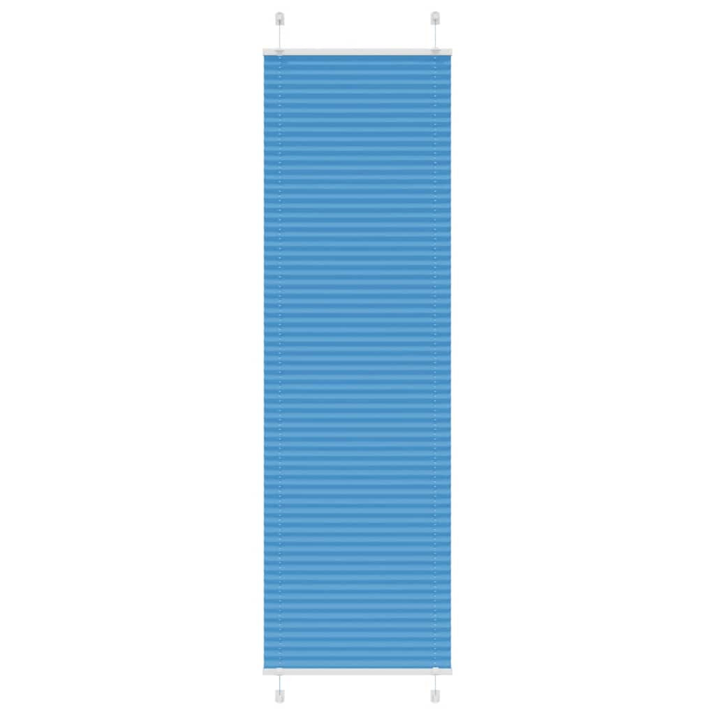 vidaXL Plissee Blau 55x200 cm Stoffbreite 54,4 cm Polyester