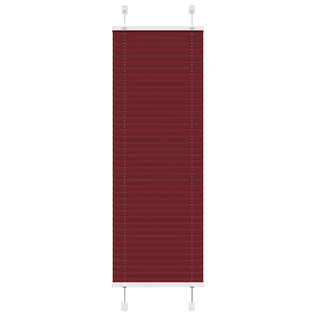 vidaXL Plissee Bordeauxrot 40x100 cm Stoffbreite 39,4 cm Polyester