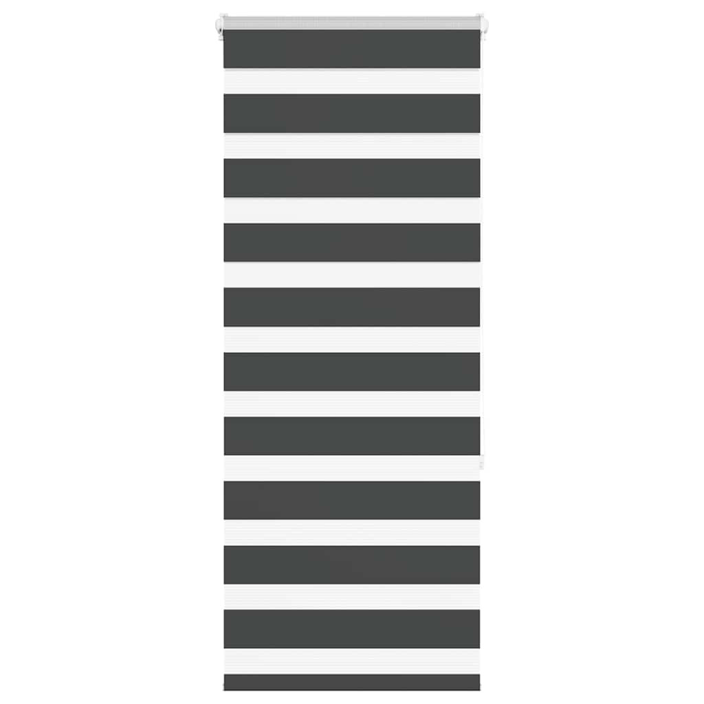 vidaXL Doppelrollo Schwarz 60x150 cm Stoffbreite 55,9 cm Polyester