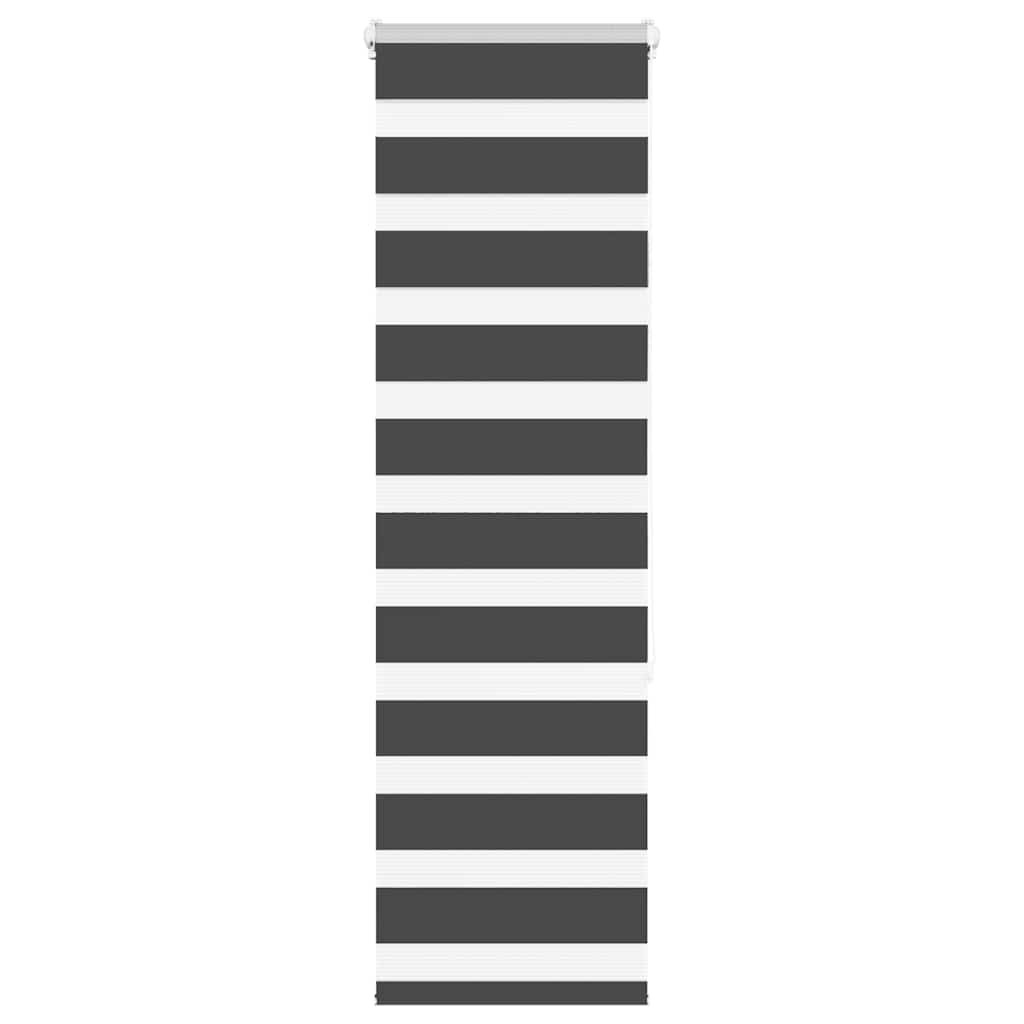 vidaXL Doppelrollo Schwarz 50x150 cm Stoffbreite 45,9 cm Polyester