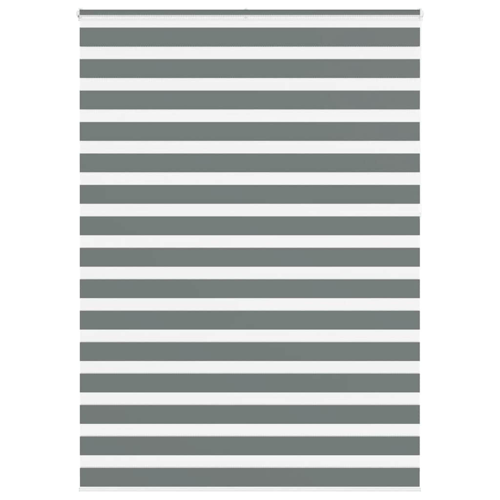 vidaXL Doppelrollo Dunkelgrau 155x230 cm Stoffbreite 150,9 cm Polyester