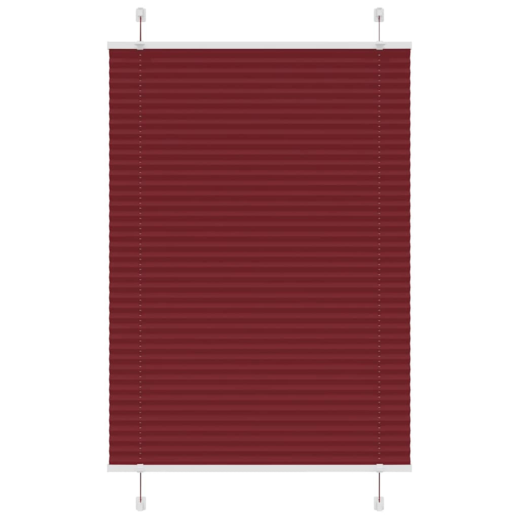 vidaXL Plissee Bordeauxrot 85x150 cm Stoffbreite 84,4 cm Polyester